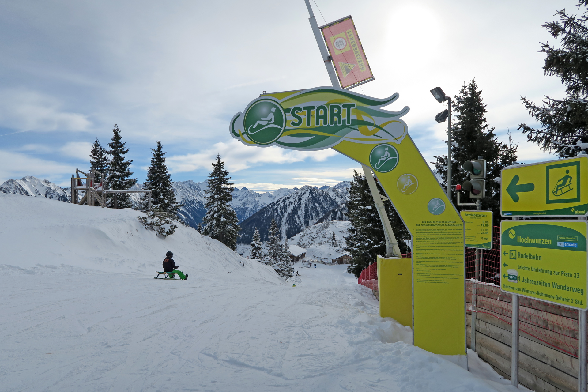Rodelbahn-Start Planai-Hochwurzen